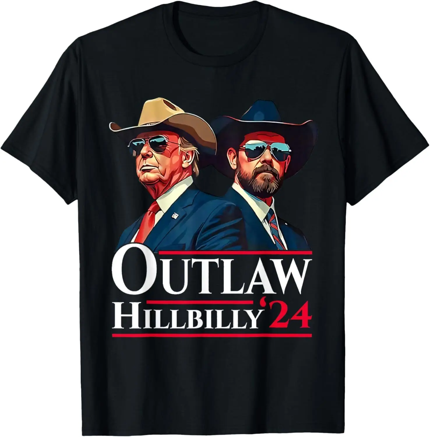 

Western Trump Vance 2024 The Outlaw And The Hillbilly T-Shirt S-5XL