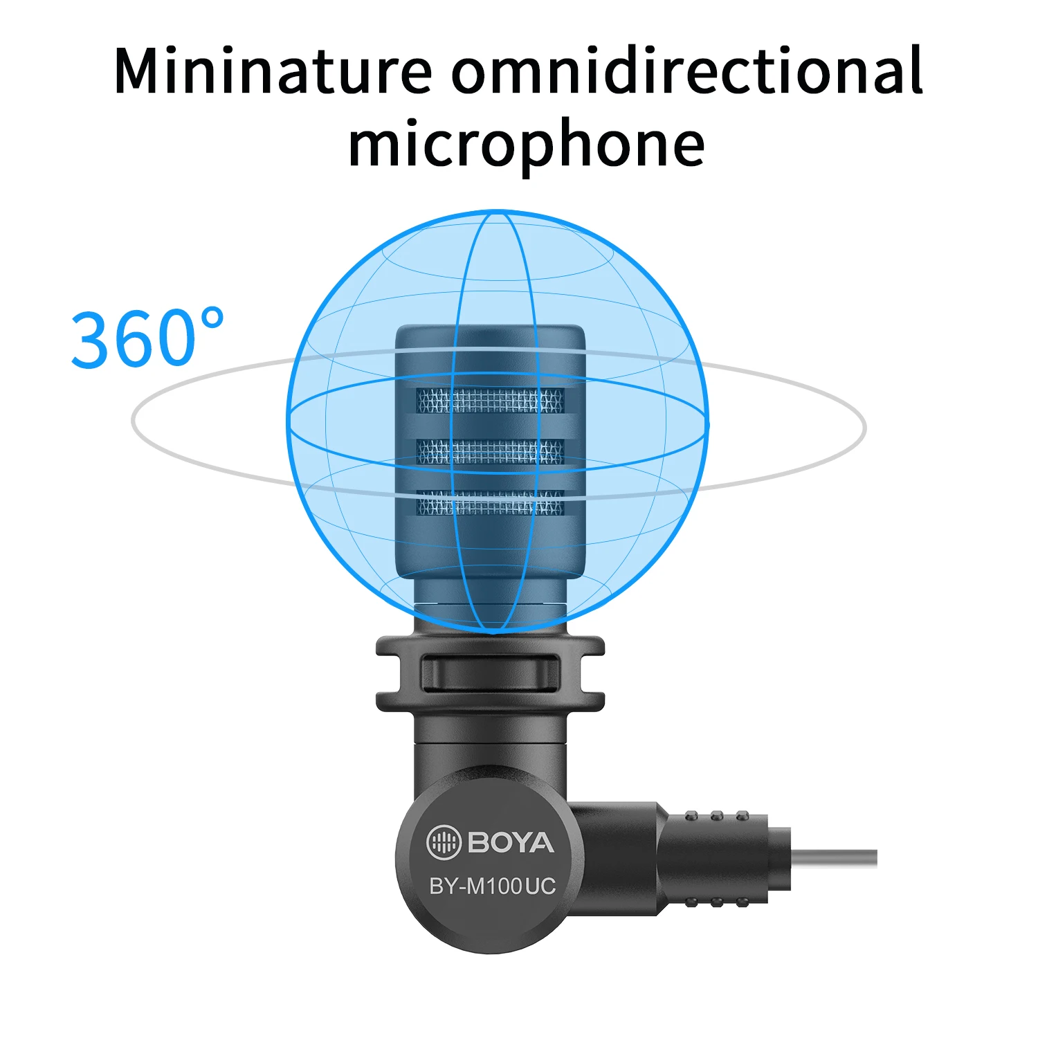 BOYA BY-M100UC Omnidirectional Plug and Play Microphone Type-C Mini Mic for iPhone 15-16 Android USB-C Smartphone Vlog Broadcast