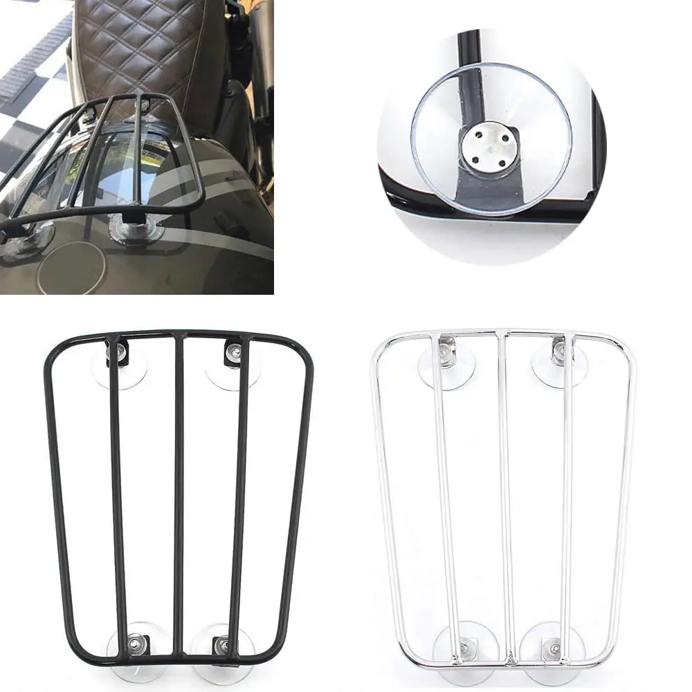 

For Triumph Bonneville Honda CB1100 Motorcycle Tank Rack W/ Vacuum Suction pads Fuel Gas Tank Luggage