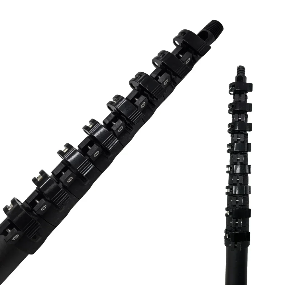 

30FT Professional Carbon Fiber Telescopic Water Fed Pole for Window Cleaning Solar Panel Cleaner