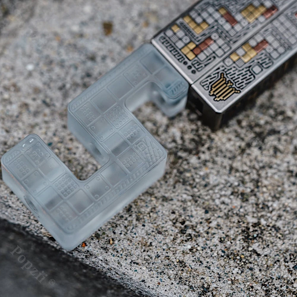 YOLO STUDIO NO FIRE aleación de titanio grabado alivio del estrés juguete dedo Spinners Fidget Slider múltiples formas para jugar juguetes de ansiedad