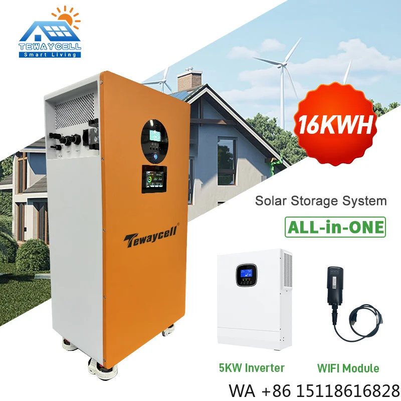 New All in One 51.2V 314Ah 16KWh Built in 5KW Inverter/Active Balancer/JK BMS+WIFI Module+DDP Delivery Solar Home ESS