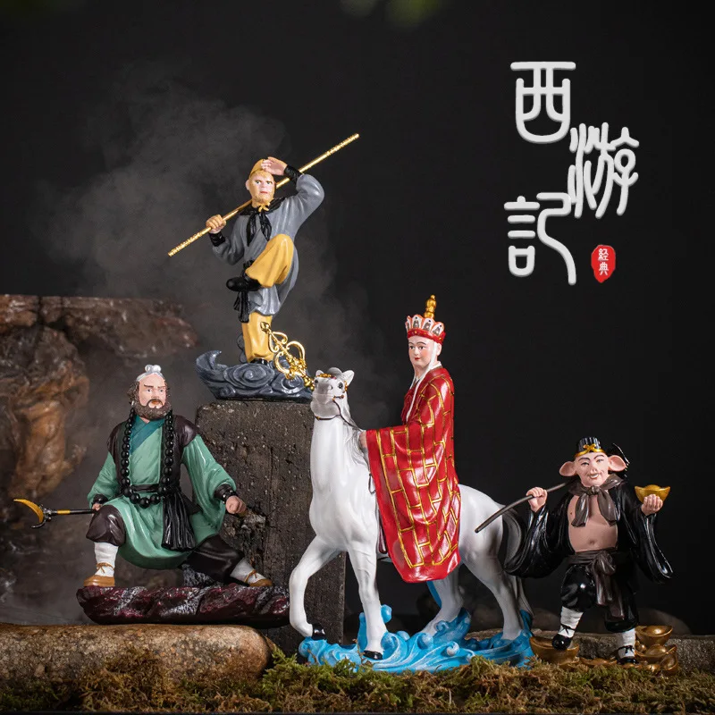 

2024 Journey to the West Ornament Sun Wukong Pigsy Sand Monk Tang Sheng Small size Home Decoration Ornament Incense Pendant