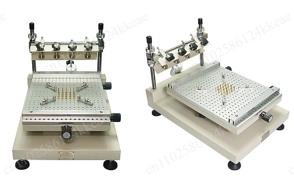 170×170mm Manual SMT Stencil Printer, Precision Metal Printing Workbench for PCB Solder Paste Application