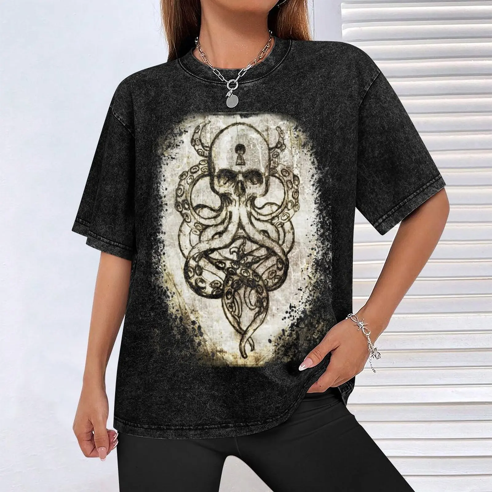 تي شيرت Cthulu Tentacles تي شيرت قطني عالي الجودة تي شيرت مضحك تي شيرت رجالي