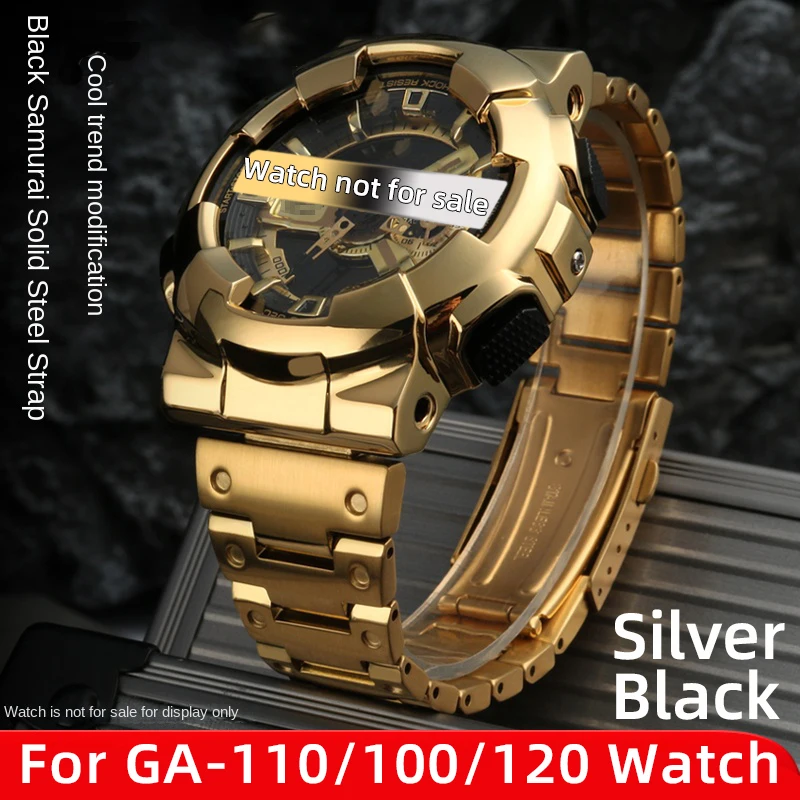 

For G-SHOCK GA110 100 120 Case Bezel GA120 GA100 GA110 Casio GA-110 GA100 GA-120 Watch Band refit Stainless Steel strap Bracelet