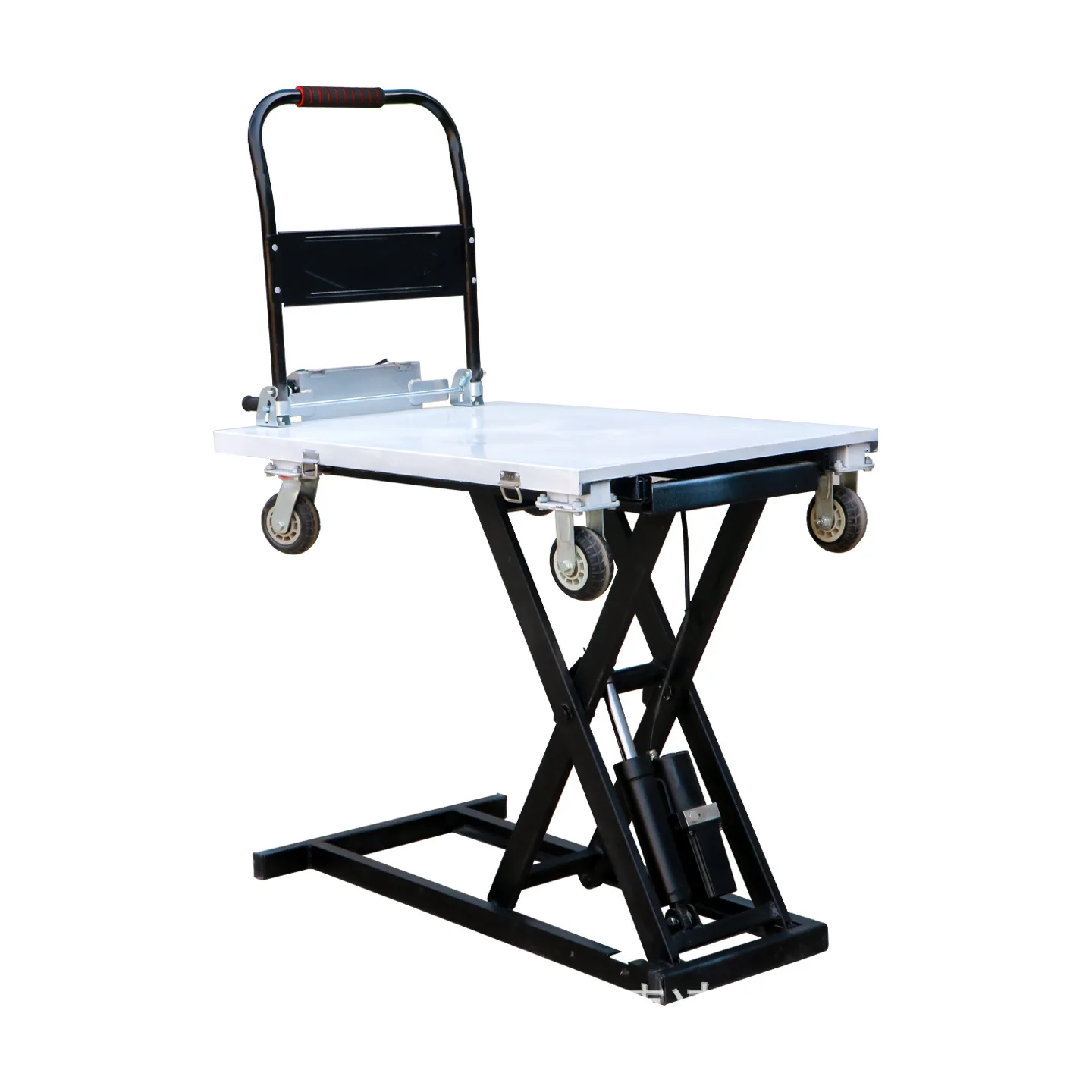 Lake trolley electric hydraulic lift portable scissors mobile flatbed