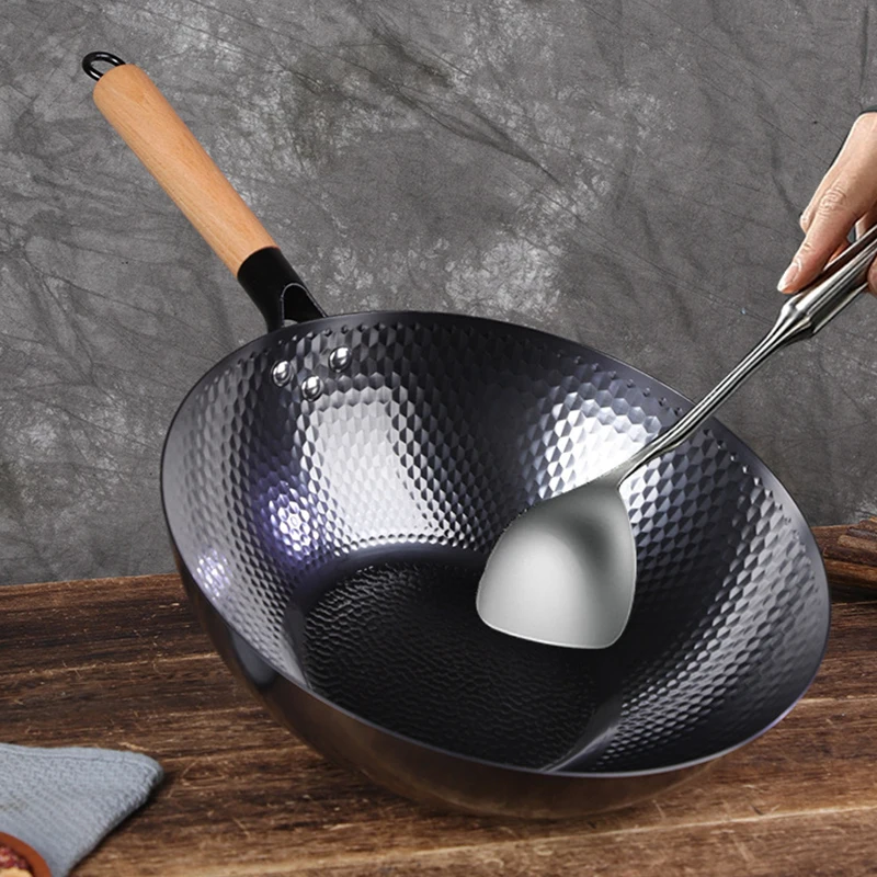 32cm Nonstick Iron Wok 3