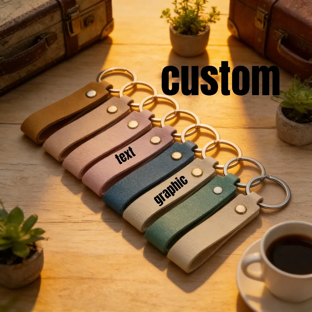 

Latest Special Custom Retro PU Leather Keychain Wholesale Portable Personalize Bag Decoration Lanyard Car Key Hanging Rope Gift
