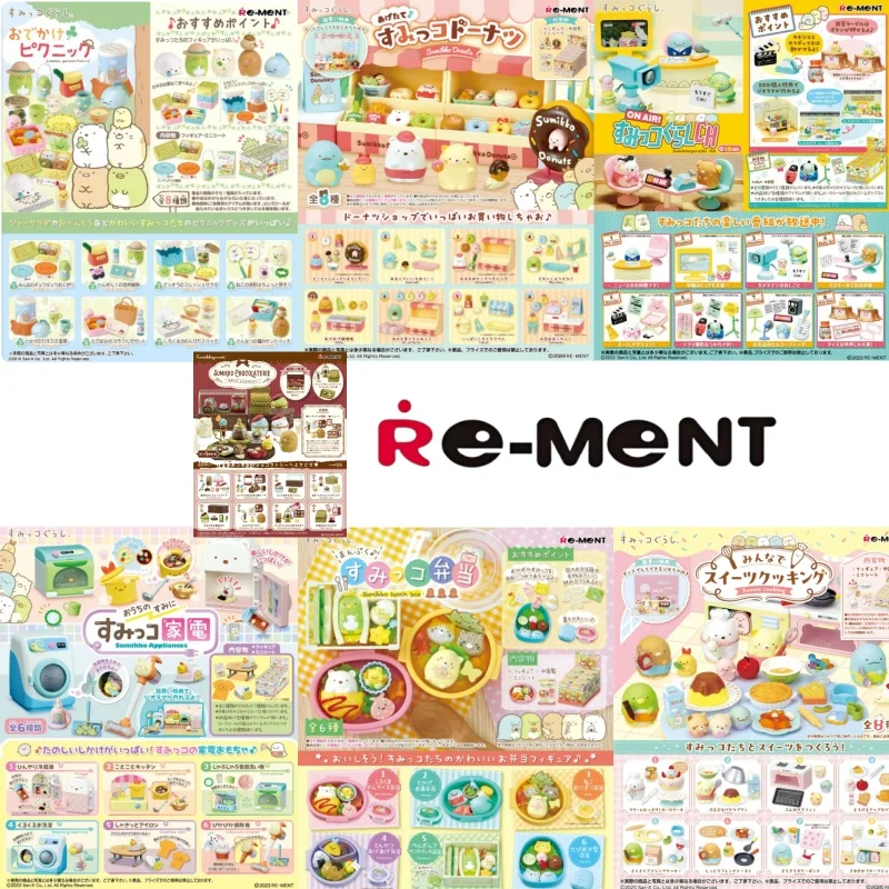 Re-Ment Sumikko Gombee Original-Set Lunchbox-Set Kawaii Picknick Blind Box Spielzeug Sammlerstück Modell Ornamente für Kinder Geschenk