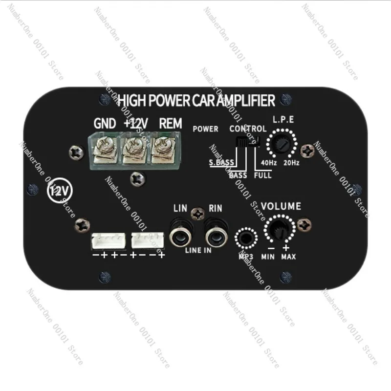 12V Car Audio Amplifier Board, 5198&1941 Transistor Pair High Power Mono Subwoofer Amp Module for Car