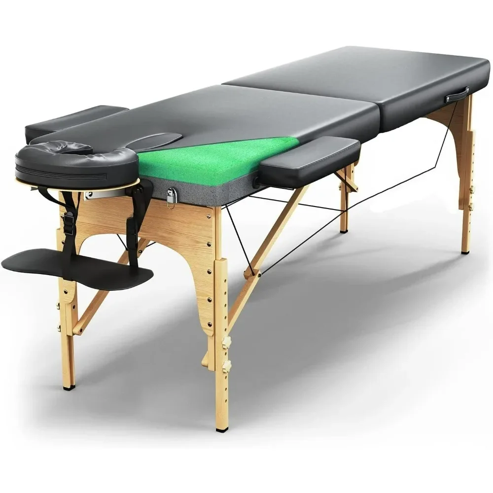 Table de massage en mousse de qualité supérieure, installation facile, pliable et portable, étui roulant