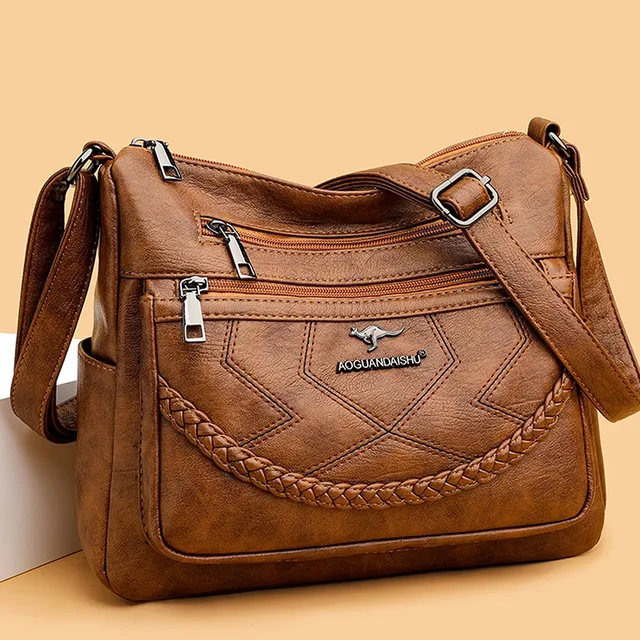 Miękka PU skóra luksusowe torebki torebki damskie torby projektant torba na ramię Crossbody dla kobiet markowe 2023 Trend Messenger torby
