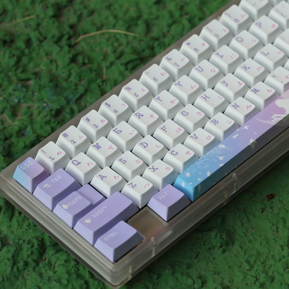 Flowers Birds Keycap Set Cherry Profile 140 Keys DYE Sublimation PBT Material Keycaps For Mx Switches Mechanical Keybboard