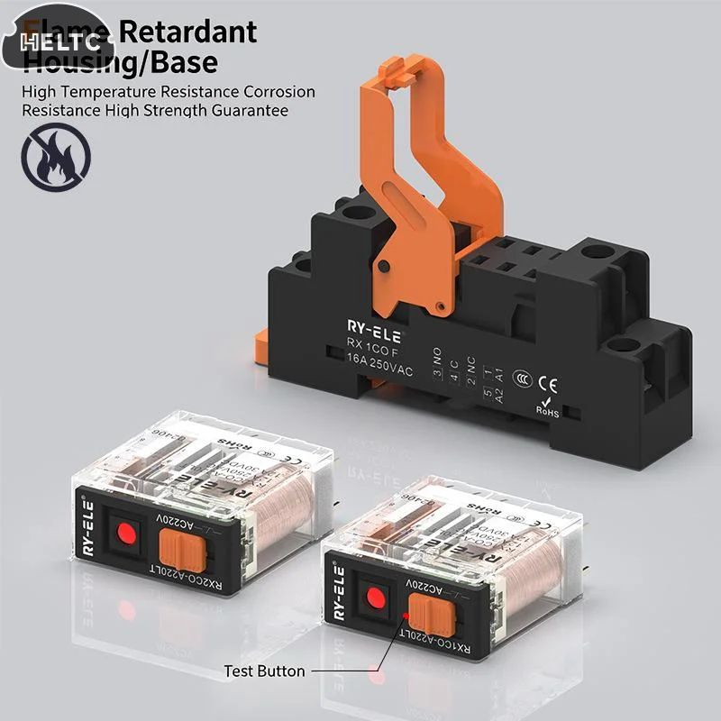 Ultra-thin High Power Electromagnetic  Power Relay 12A 24VDC/220VAC Coil, DIN Rail Mount Industrial Relay for PLC Control System