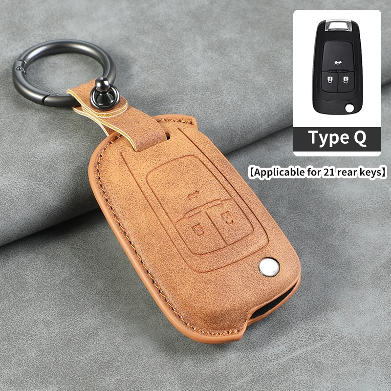 Leather Car Flip Key Case Cover for Chevrolet for Buick Cruze Aveo Trax Sail Malibu Captiva Vauxhall Astra Corsa Insignia Mokka