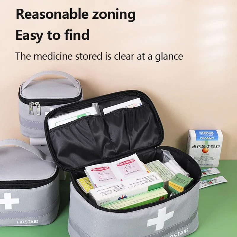 Kit di emergenza ad alta capacità per la casa Kit di emergenza da viaggio impermeabile per smistamento e conservazione di medicinali portatili