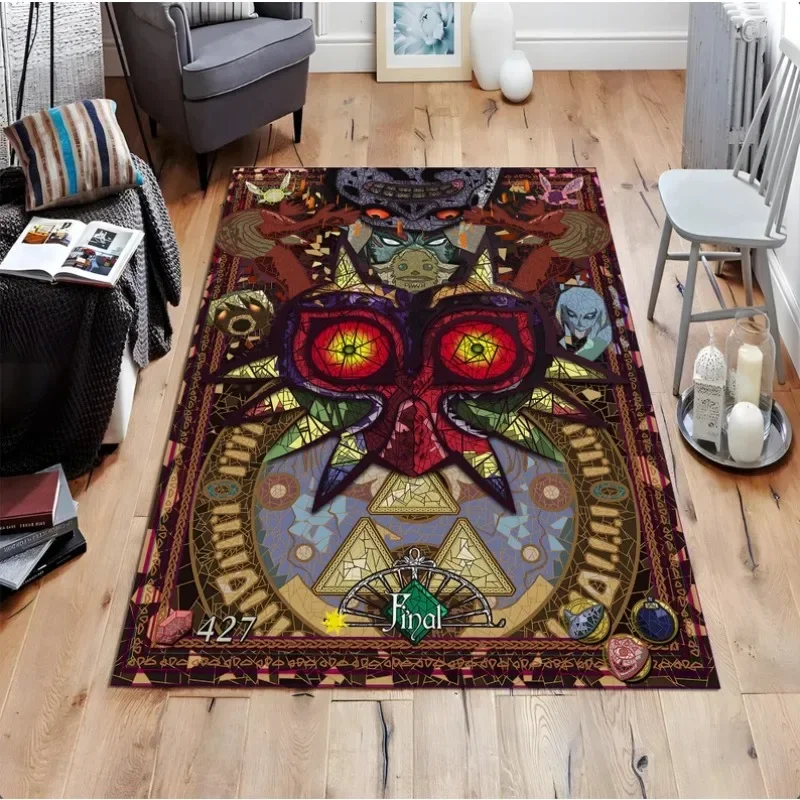 

The Legend of Zelda Majora's Mask Area Rug Игровой коврик Коврики для видеоигр Коврики для гостиной Домашний декор Коврик Нескользящий напольный коврик