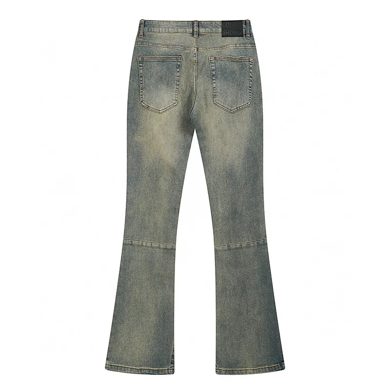 عبر الحدود الأكثر مبيعا LOSTSHDWS الجينز التطريز شعار عادية عالية الجودة سليم صالح السراويل المفقودة SHDWS سراويل جينز #2