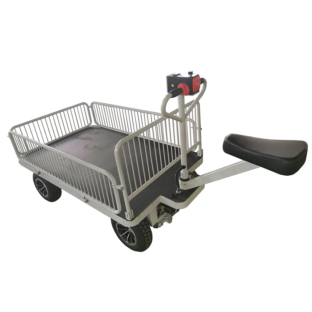 

Electric Trolley Cart Powered Cart With Seat for Material Transportation