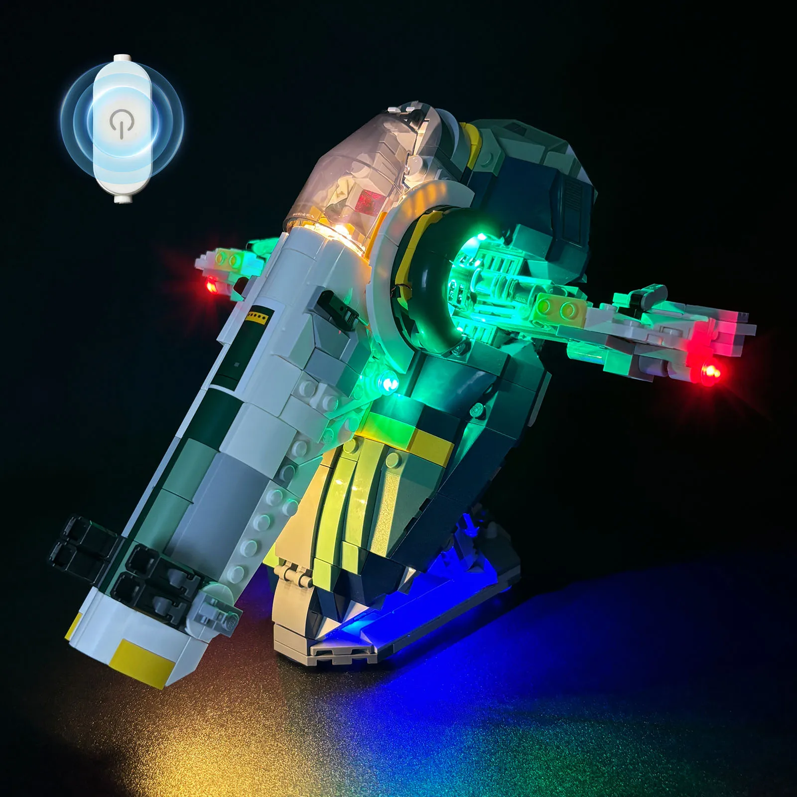 

Комплект светодиодного освещения LYBMTWF, совместимый с моделью космического корабля Lego 75433. (не включает модели кирпичей)