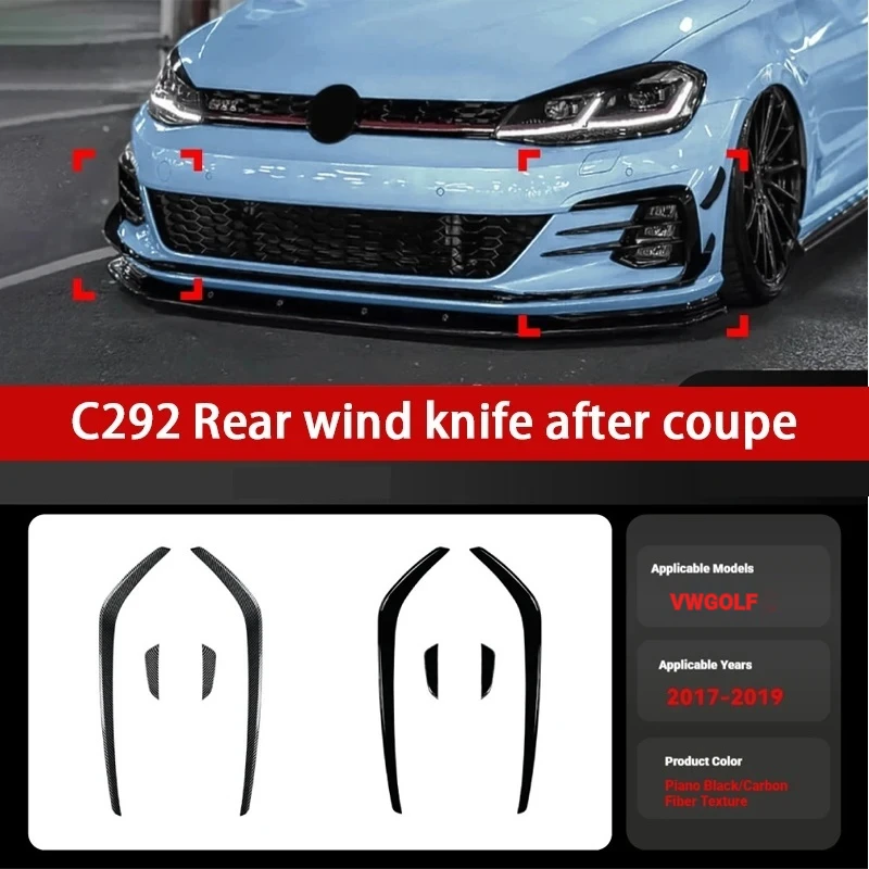 Applicable to 2017-2019 Volkswagen Golf Golf 7.5 High 7.5 GTI Front Air Saper Grille Sticker Modification