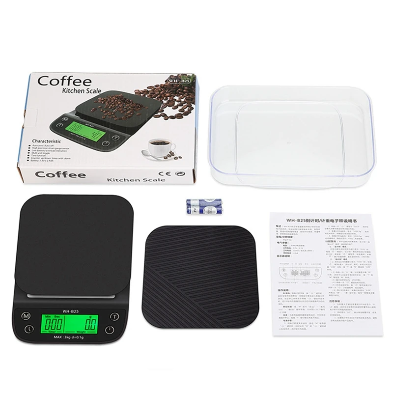 Precision Drip Coffee Scale With Timer Multifunction Kitchen Scale LCD Digital Food Scale For Baking