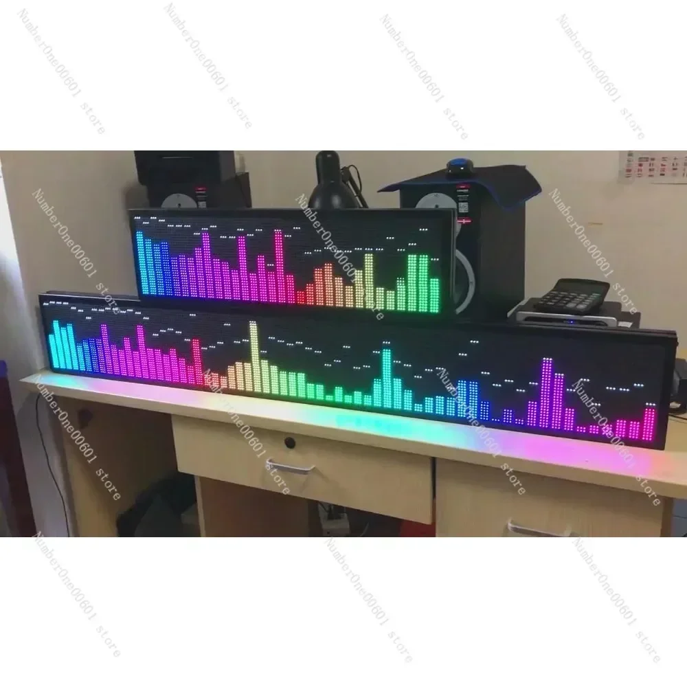 AS1000 Professional Music Spectrum Display, Full Color Remote Control, Voice Control, RGB Car, LED Audio Level, Rhythm Light