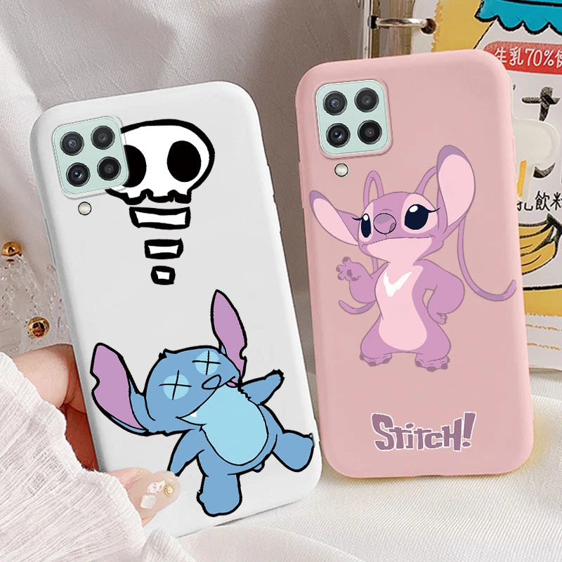 Phone Case For Samsung Galaxy A22 M22 4G A 22 5G A22S Back Cover Funny Stitch Cartoon Soft TPU Funda For Samsung a22 M 22 4G Bag