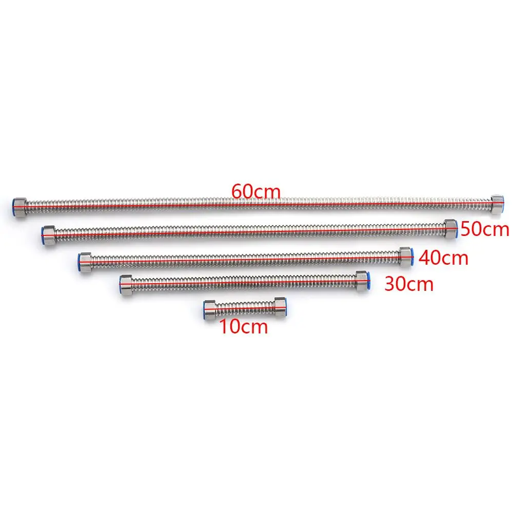 10/30/40/50/60cm Bathroom Faucet Toilet Hose Stainless Steel Corrugated Pipe Heater Connector Plumbing Supply Hose Water Tube