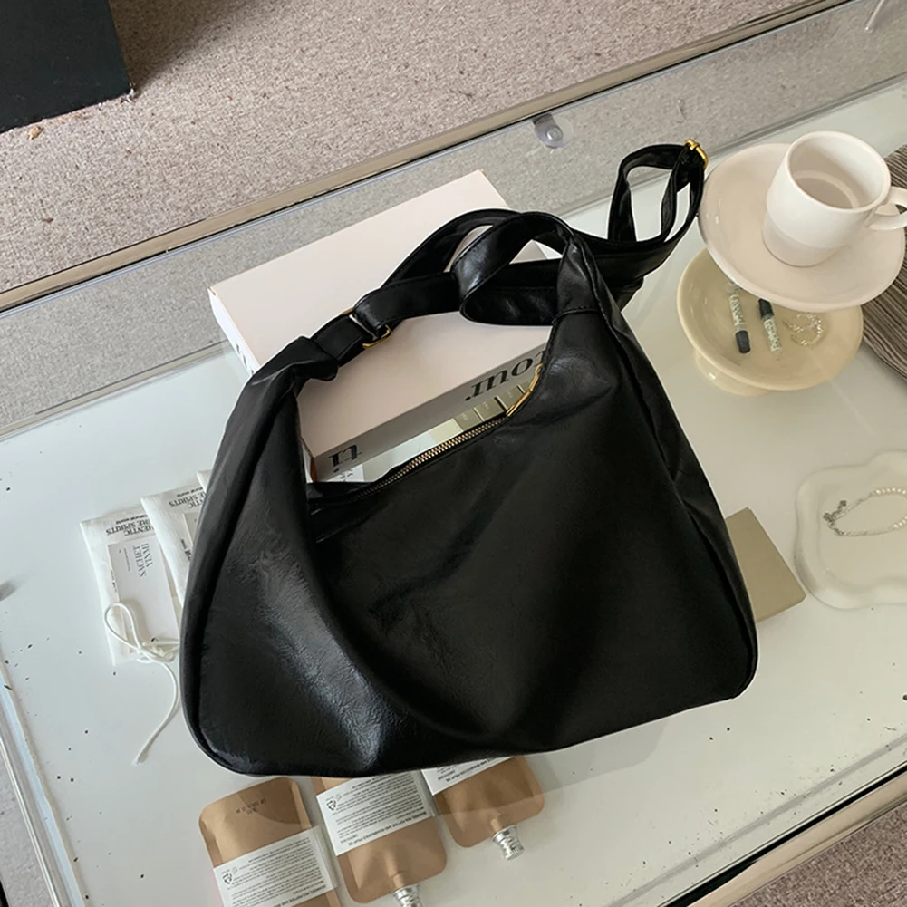 Tote schoudertas voor dames met binnenzakken Messenger Bag PU-leer Verstelbare riem Rits voor reiswerk