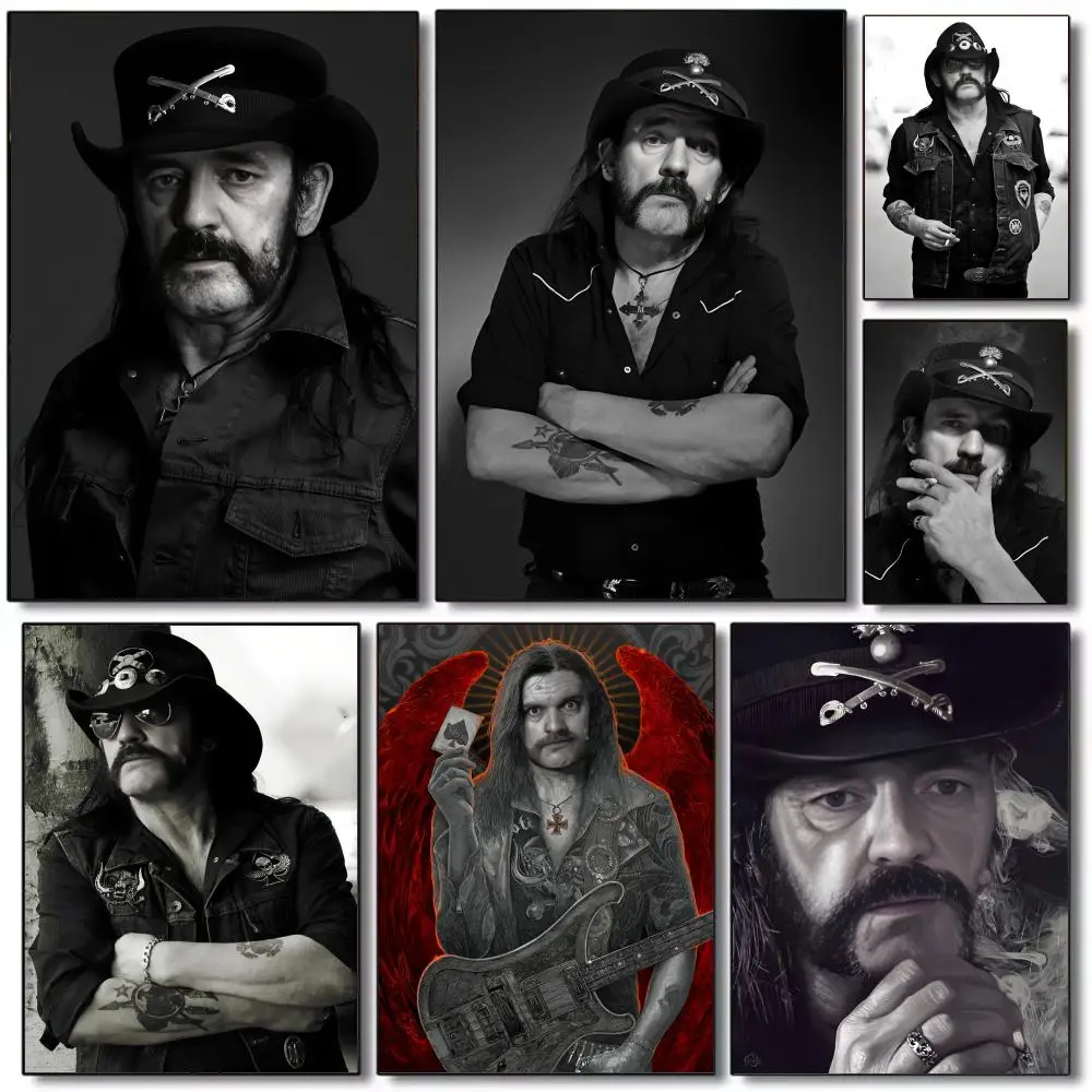 

Painting Calligraphy Singer L-lemmy Kilmister Frameless Canvas Wall Art Perfect for Kitchen Bathroom Home Decor