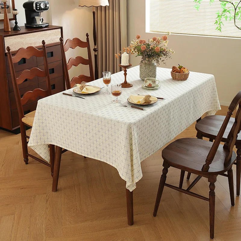 Table Cloth For Rectangular Dining Table Cover Cross Washable Tablecloth Nappe de Table Home Decoration Luxury Kitchen Linens
