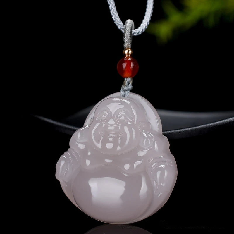 

Lotus Root Pink Big Belly Maitreya Buddha Laughing Buddha Pendant Women's Simple and Versatile Pendant