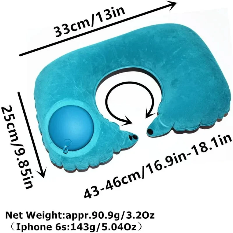 U Shaped Travel Pillow Super Light Portable Inflatable Neck Pillow Travel Airplane Cushion Office Sleep Essentials