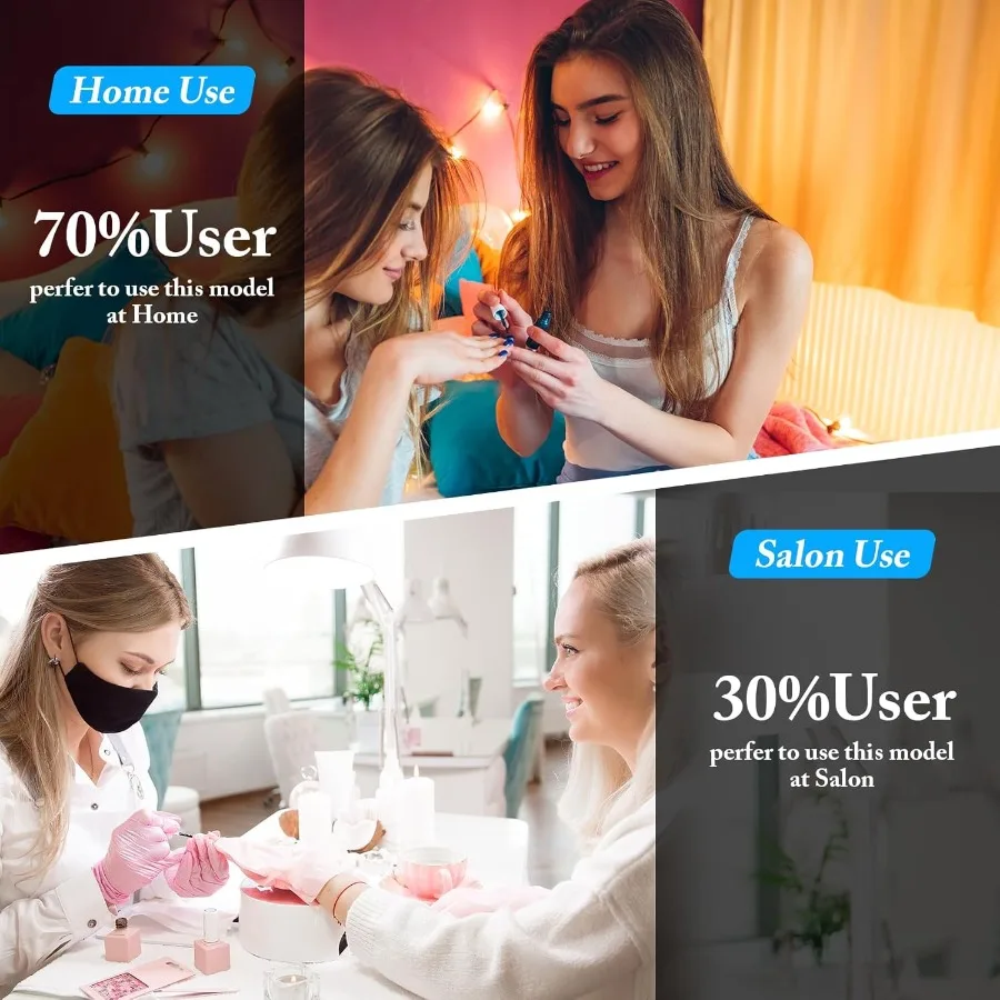 Ultra quiet and low vibration electric nail drill with portable design for crystal gel nails ideal manicure and pedicure polish