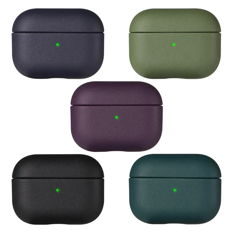 Etui ze skóry ekologicznej na AirPods Pro 2, etui na AirPods Pro 3, etui na AirPods 4 3, akcesoria do słuchawek Bluetooth Apple, ochrona urządzenia