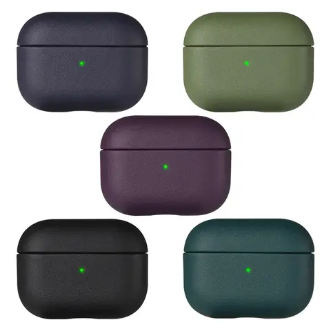 Leather grain Case For AirpPods Pro 2 For Airpods Pro 3 Case Airpods 4 3 Apple Bluetooth Earphone Accessories Protect Machine