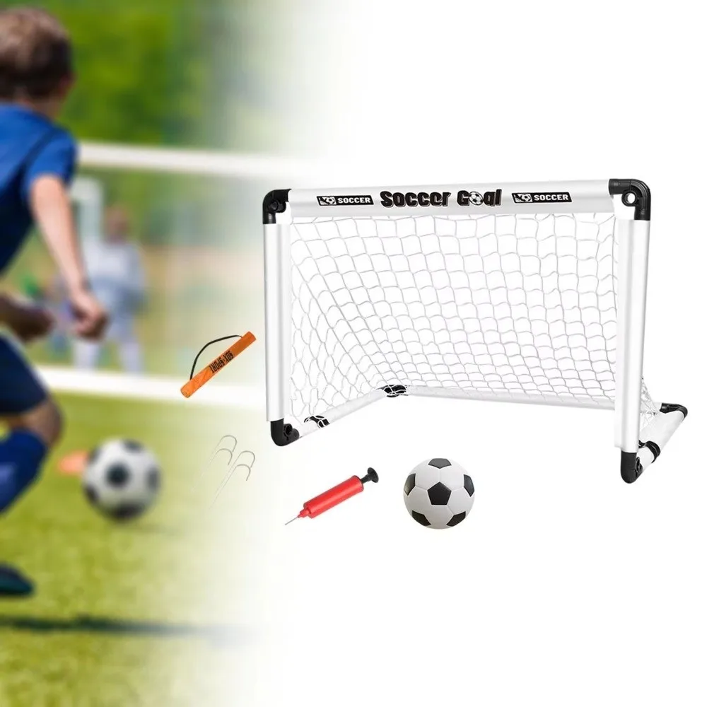 Nouveau but de Football pliable pour enfants avec clous au sol, filet de Football Portable pour jeux de parc