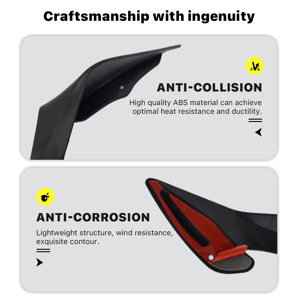 Aerodynamic Spoiler Fixed Wing Side Wing Cover Accessory For Yamaha YZF-R3 2019-2022 High-Quality Motorcycle Accessory