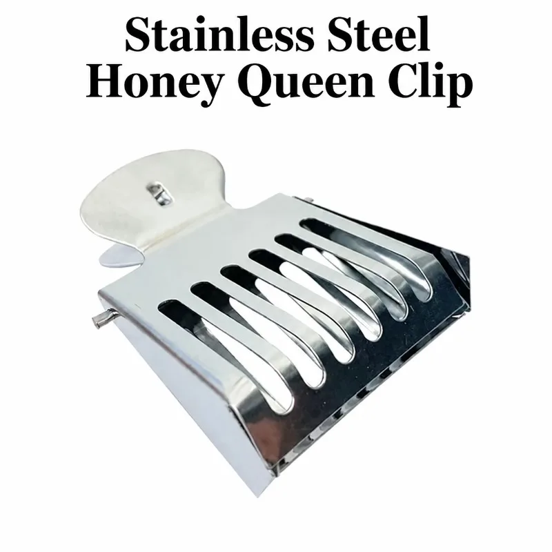 Stainless Steel Book Clip Style Anti Escape Multi Function Queen Bee Cage Needle Type Royal Bee Trapping Container Practical