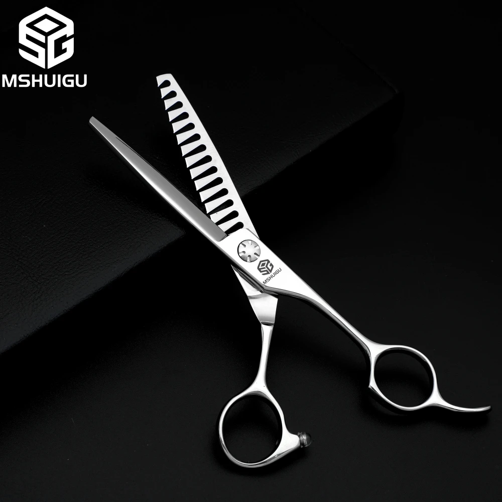 MSHUIGU VG10 Professional Barber Scissors Reverse Blade Hair Thinning for Salons and Home Use 4 5 6 6.5 Inch Sizes Available