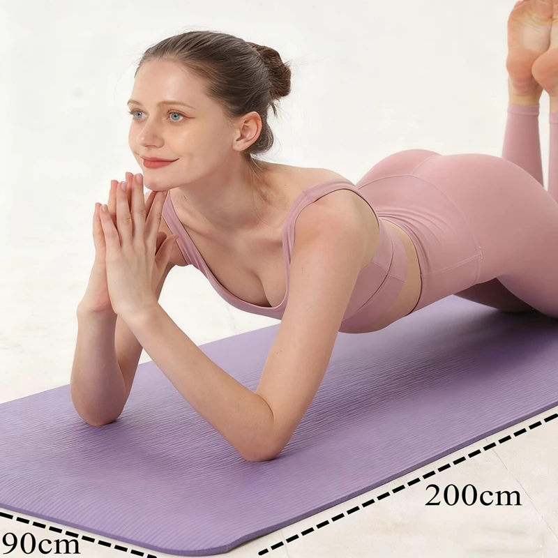 

Коврик для йоги 200x90x10 см, спортивный коврик, материал, безопасный, экологически чистый, без запаха, подходит для дома и пилатеса, тренировок, амортизация