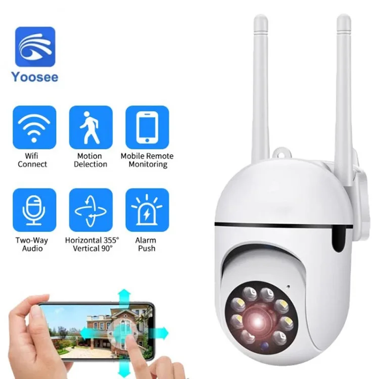 2MP 1080P V380/Yoosee/YCC365 APP Full Color PTZ WIFI IP Camera IR Night Vision Motion Detection Home Security CCTV Baby Monitor