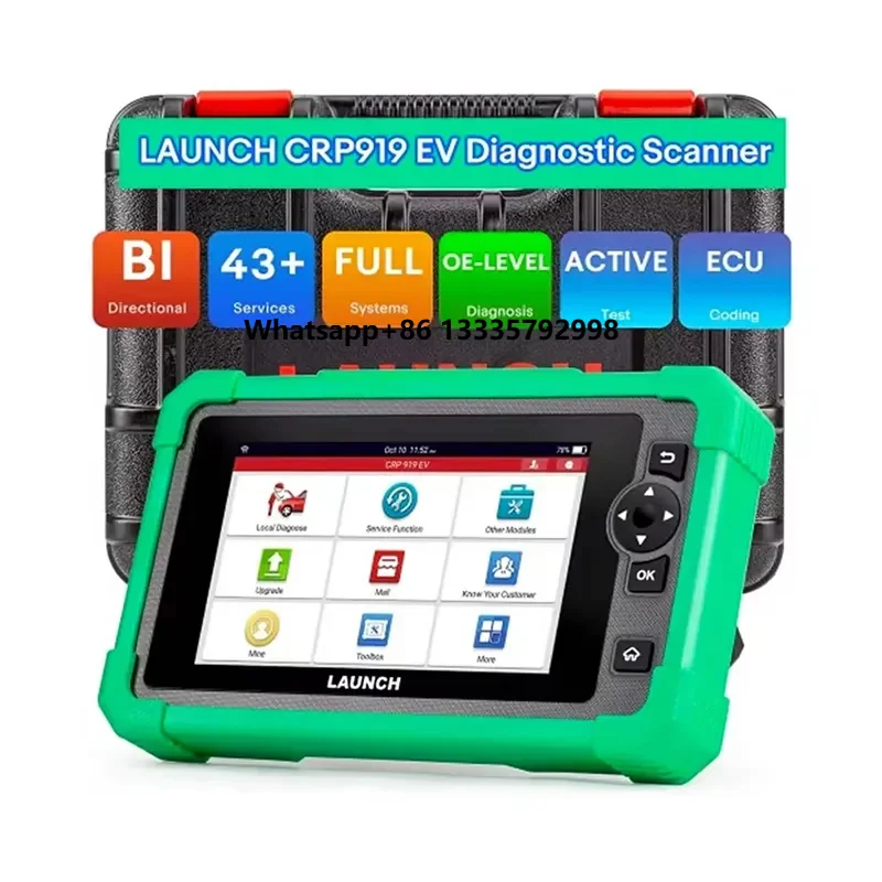 

Latest LAUNCH‘ X431 CRP919 EV OBD2 Diagnostic Scanner 43+ Service Functions Suitable for Electric Vehicles New Energy Vehicles