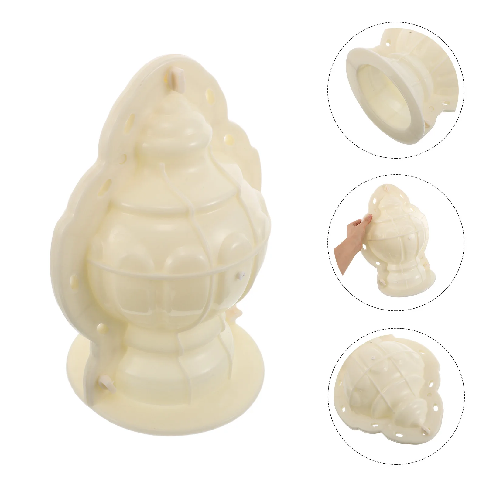 

Roman Column Ball Mold Plastic For Concrete Garden Fence Balustrade Decor Diy Round Mold With Hole Multifunctional Cement