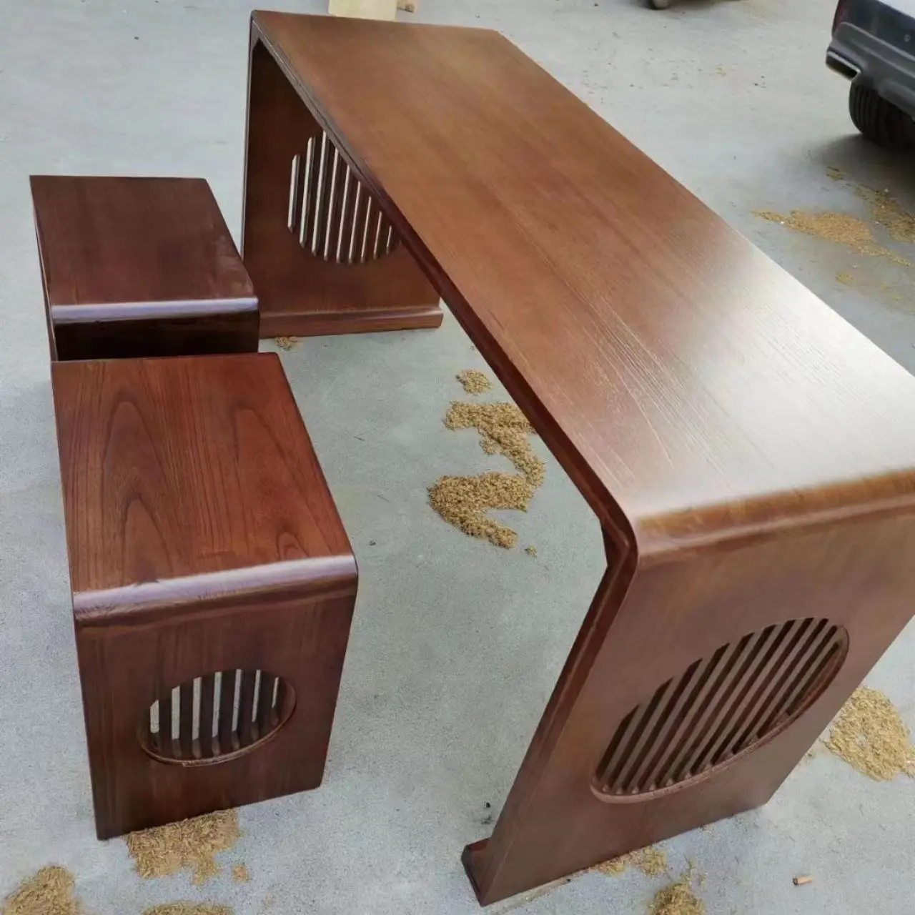 Calligraphy table Sinology table Solid wood household, Go table and chair training class Student class dedicated classroom