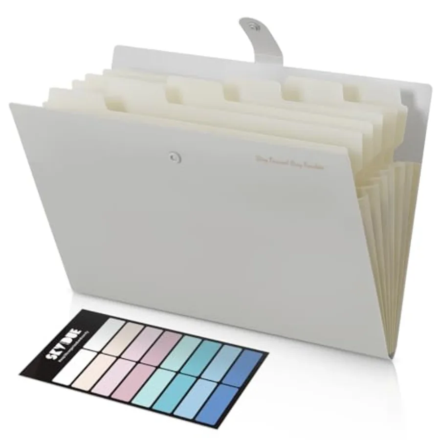 

7-Pocket Expanding File Folder, Professional Accordion Document Organizer with Labels, Portable Paper Receipt Holder for Office