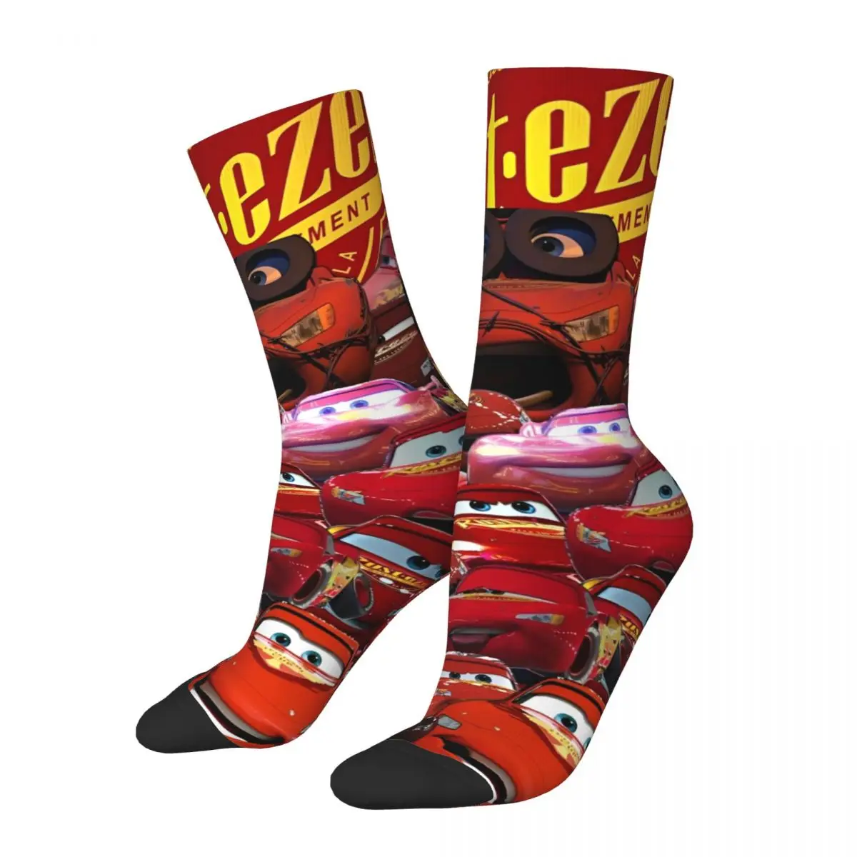 Lightning Mcqueen Socks Casual Stockings Autumn Anti Slip Men Socks Soft Breathable Custom Running Socks