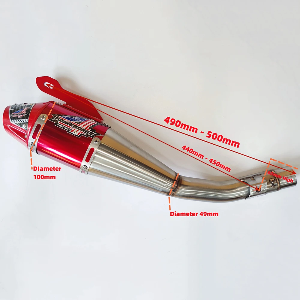 JPM قطع غيار الدراجات النارية الصينية عالية الجودة الفولاذ المقاوم للصدأ CRF250 دراجة نارية العادم الأنابيب الجمعية الخمار #4